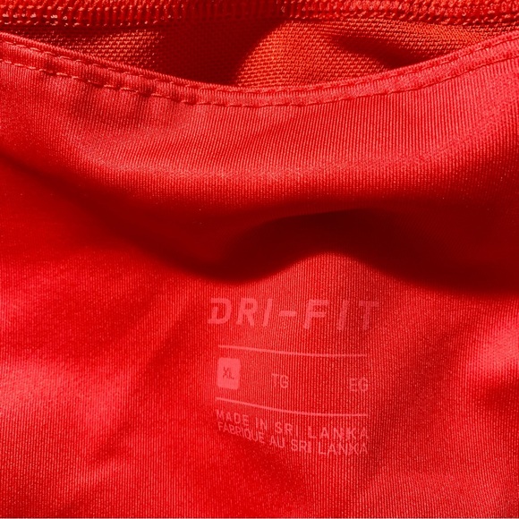 THE NIKE ONE DRI FIT TIGHT FIT MID RISE 7" LENGTH BIKE SHORTS SIZE XL PINK/WHITE - Picture 6 of 6